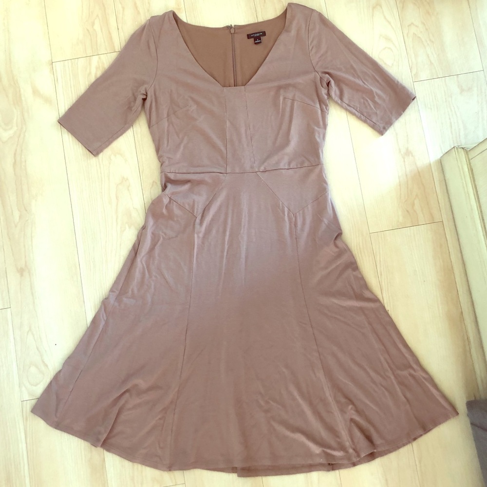 ANN TAYLOR Soft Brown Midi Dress